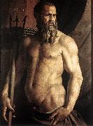 BRONZINO, Agnolo Portrait of Andrea Doria as Neptune df oil painting on canvas
